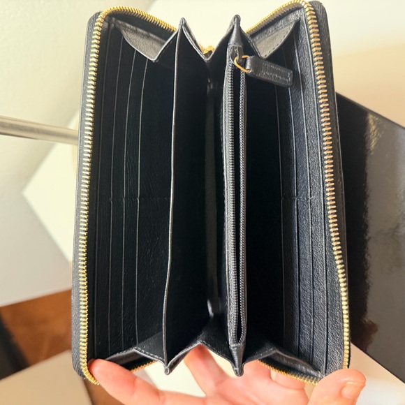 Yves Saint Laurent YSL Black long zipper wallet - Picture 8 of 9